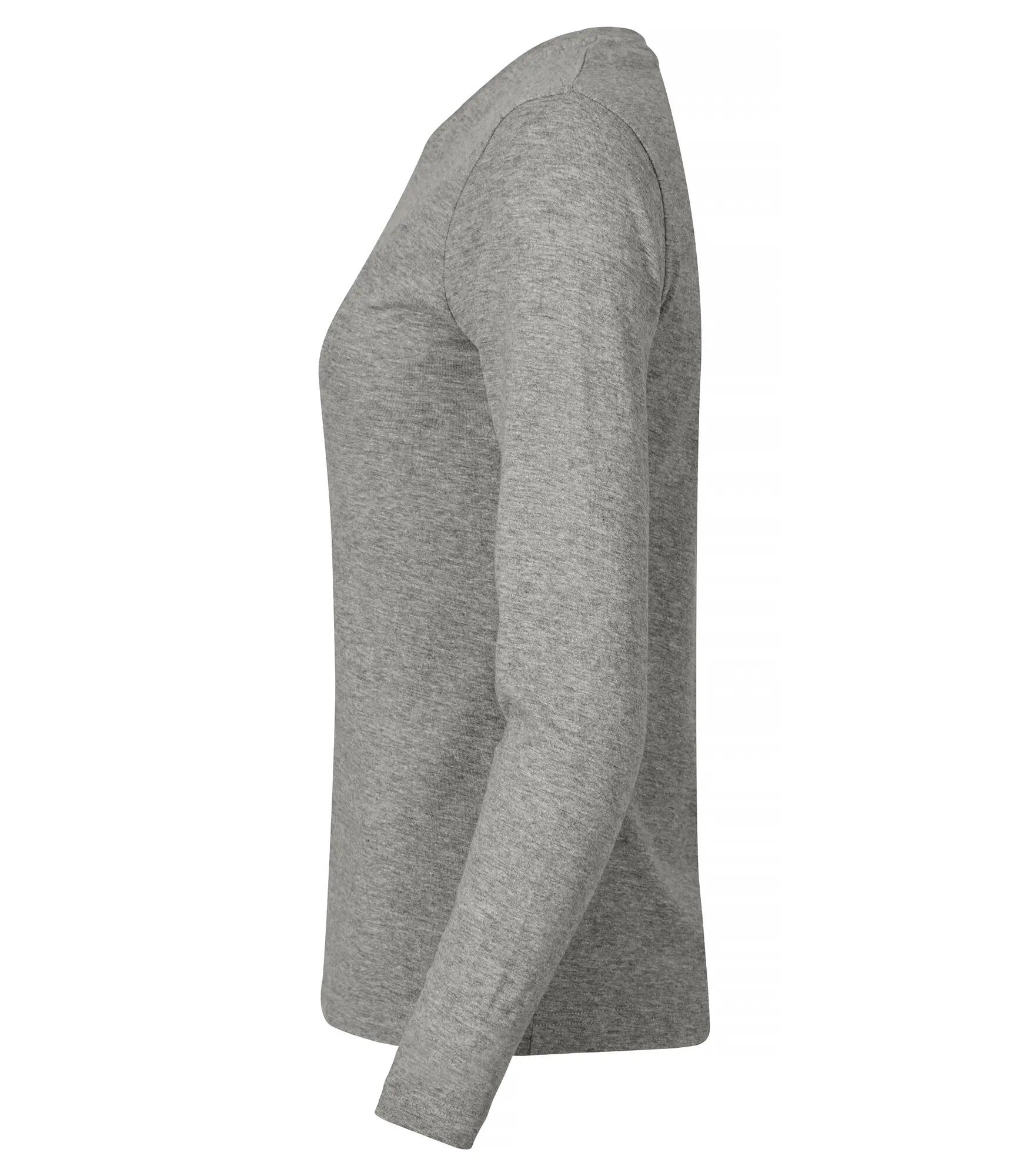 clique Premium Fashion-T L/S Women T-shirt de manga comprida algodão – Grey 3/4
