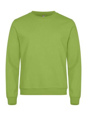 clique Felpa Basic Roundneck unisex in tessuto stabilizzato – light green