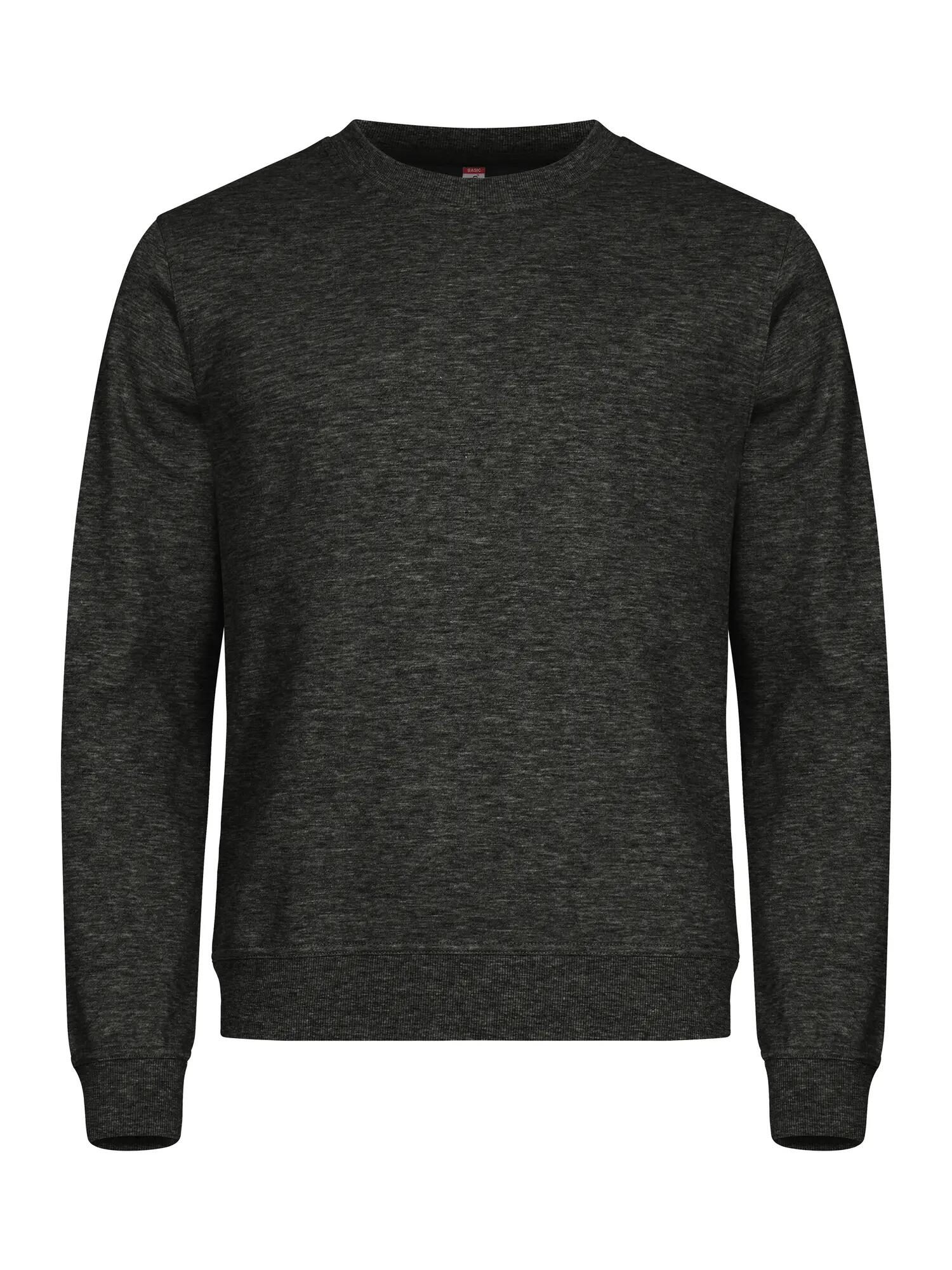 clique Basic Roundneck sweatshirt unissexo Anthracite Melange 1/4