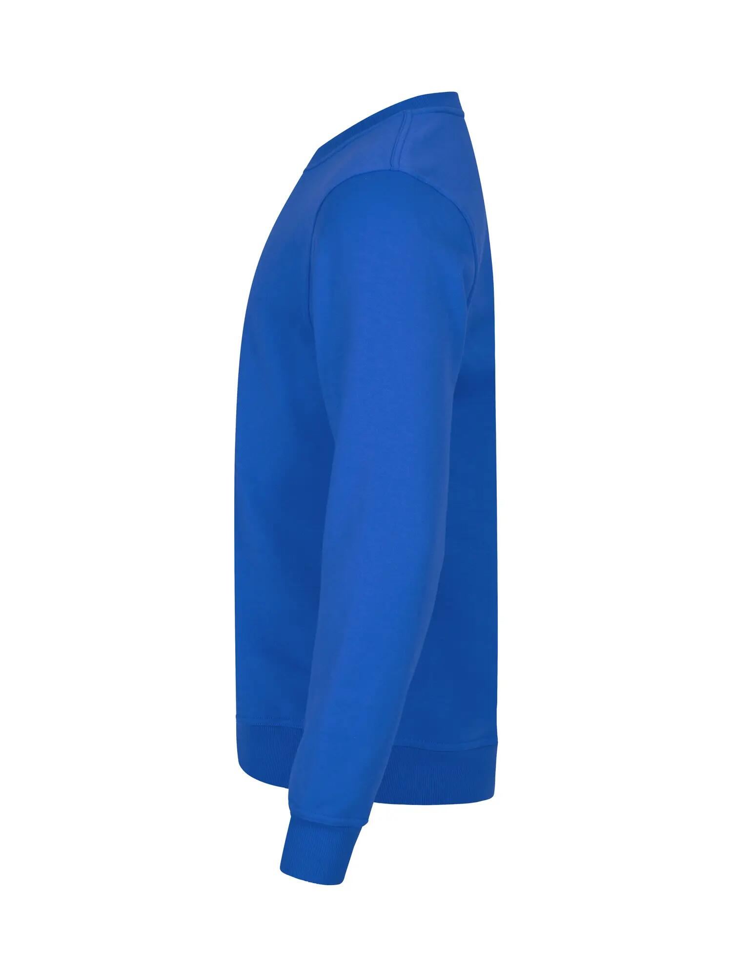 clique Basic Roundneck sweatshirt unissexo em tecido estabilizado – royal blue 3/4