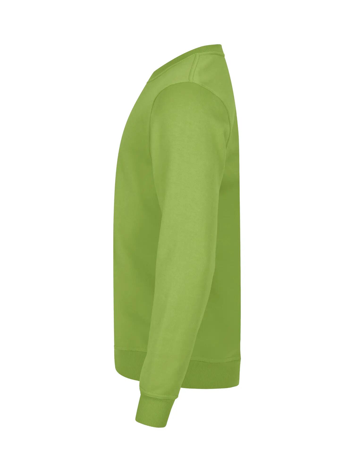 clique Sweat Basic Roundneck unissexo em tecido estabilizado – light green 4/4