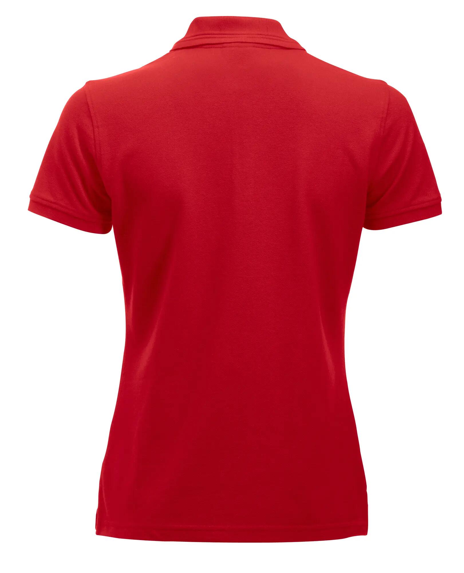 clique Manhattan Women Poloshirt mit gestreiftem Kragen – red 2/4