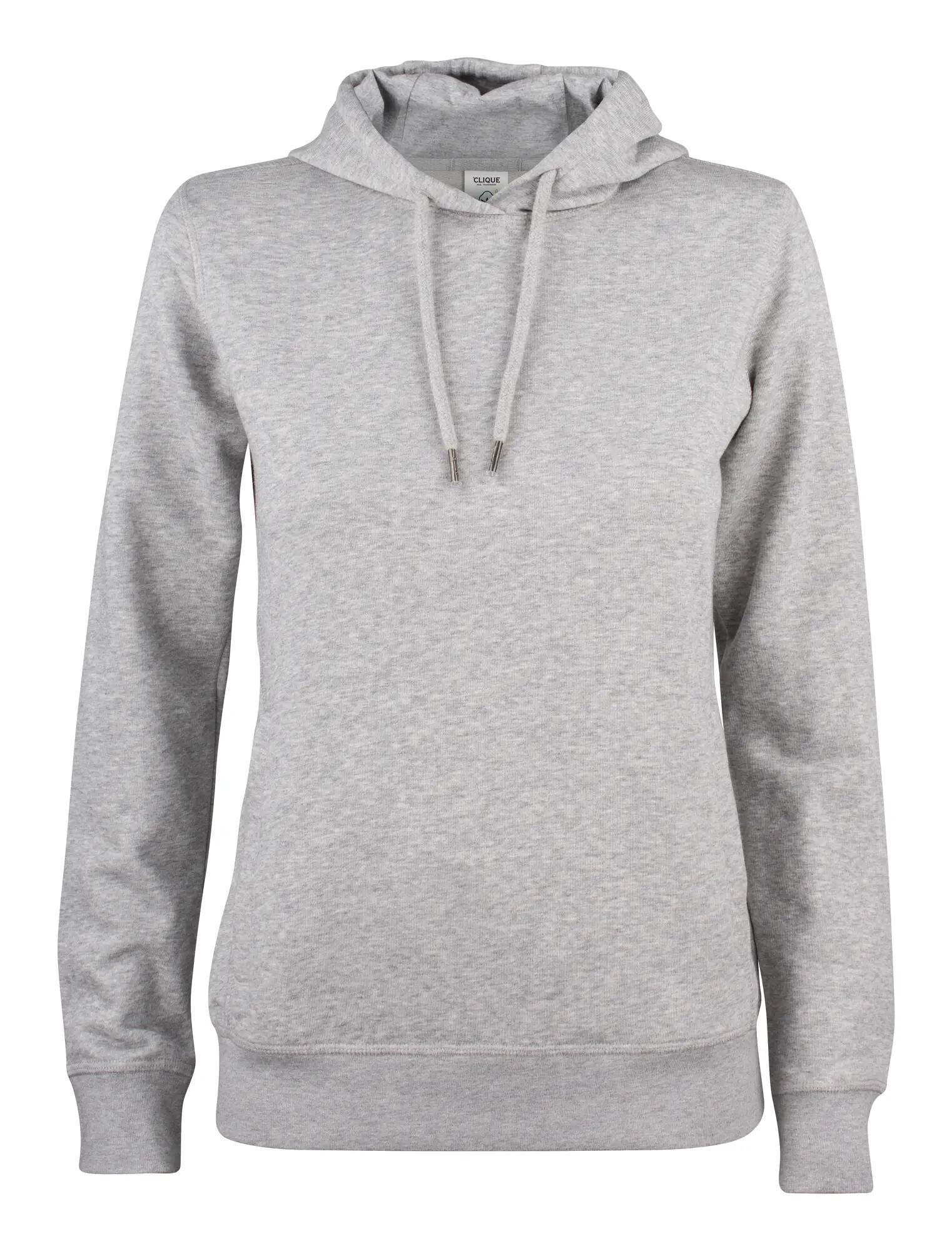 clique Premium OC Hoody Women – algodão orgânico e poliéster reciclado – grey 1/4