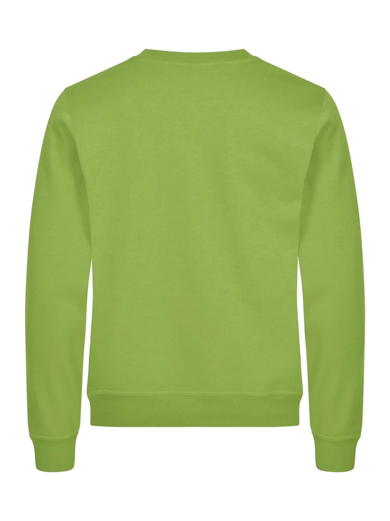 clique Sweat Basic Roundneck unissexo em tecido estabilizado – light green 3/4