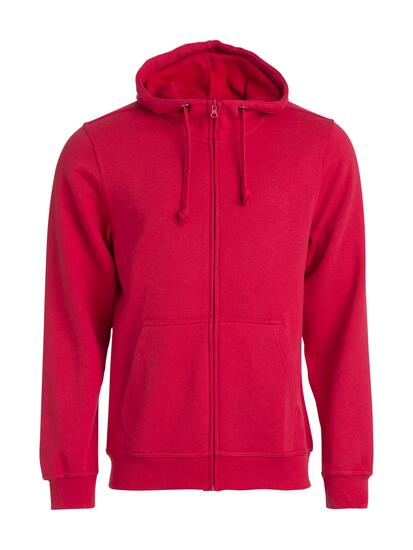clique Basic Hoody Full Zip - Kapuzen-Sweatshirt mit Reißverschluss – red