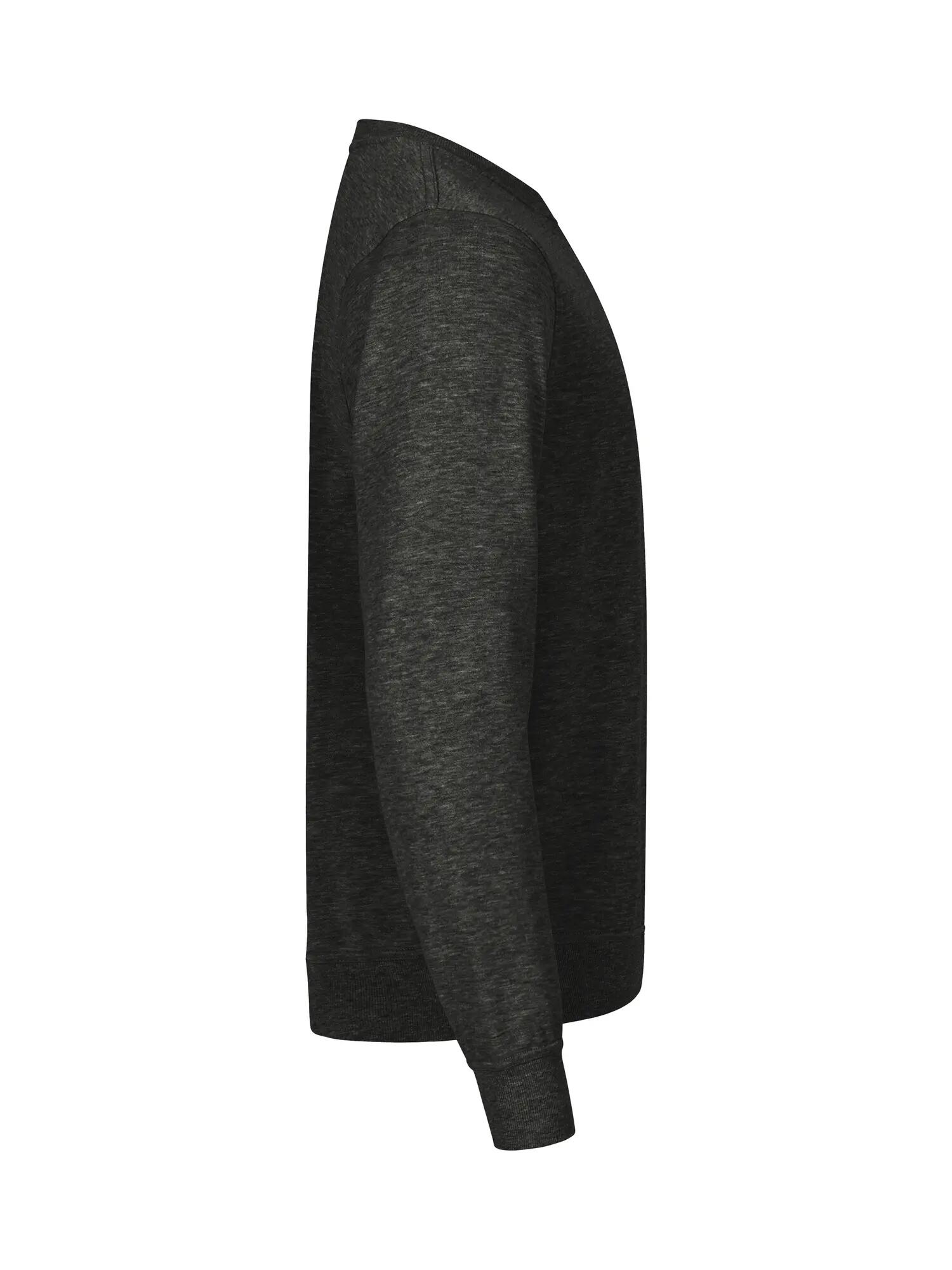 clique Basic Roundneck sweatshirt unissexo Anthracite Melange 3/4