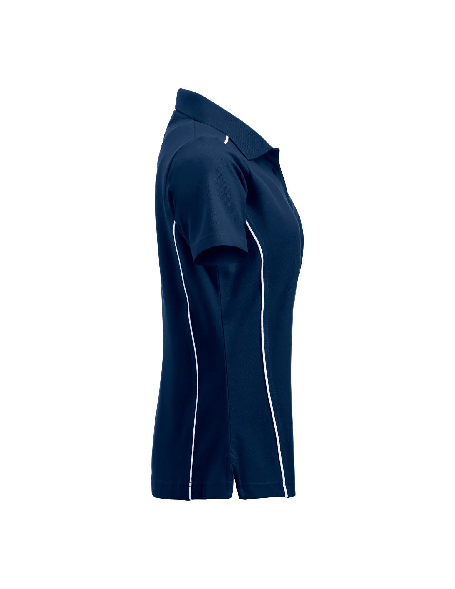 clique Polo New Alpena en coton 100% – piping contrasté, coloris dark navy 4/4