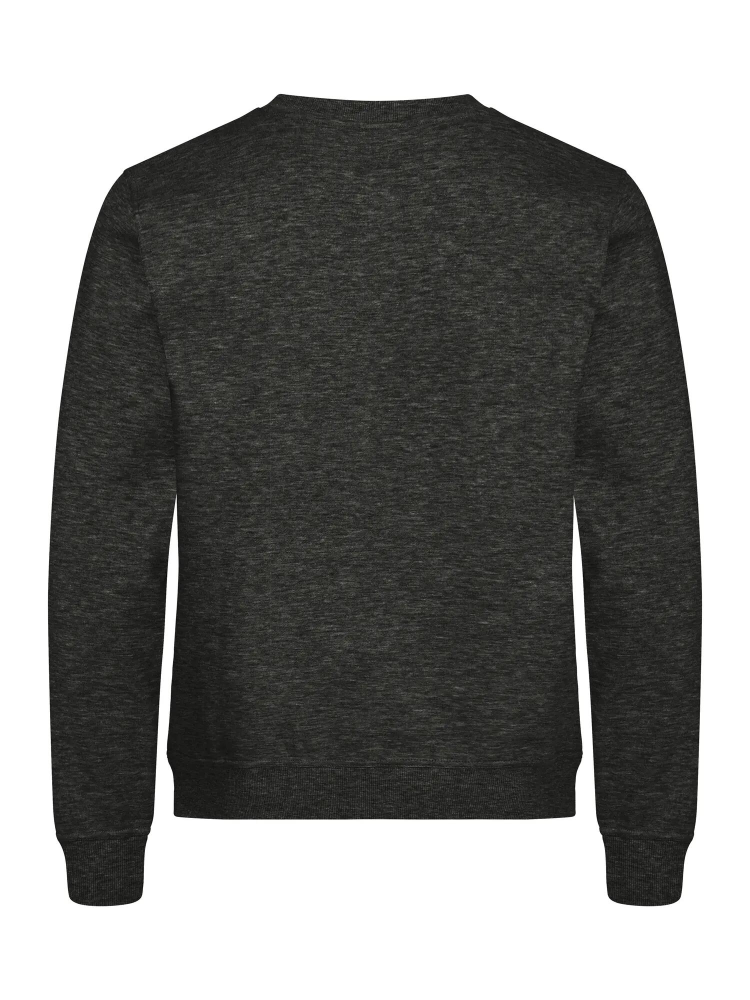 clique Basic Roundneck sweatshirt unissexo Anthracite Melange 2/4