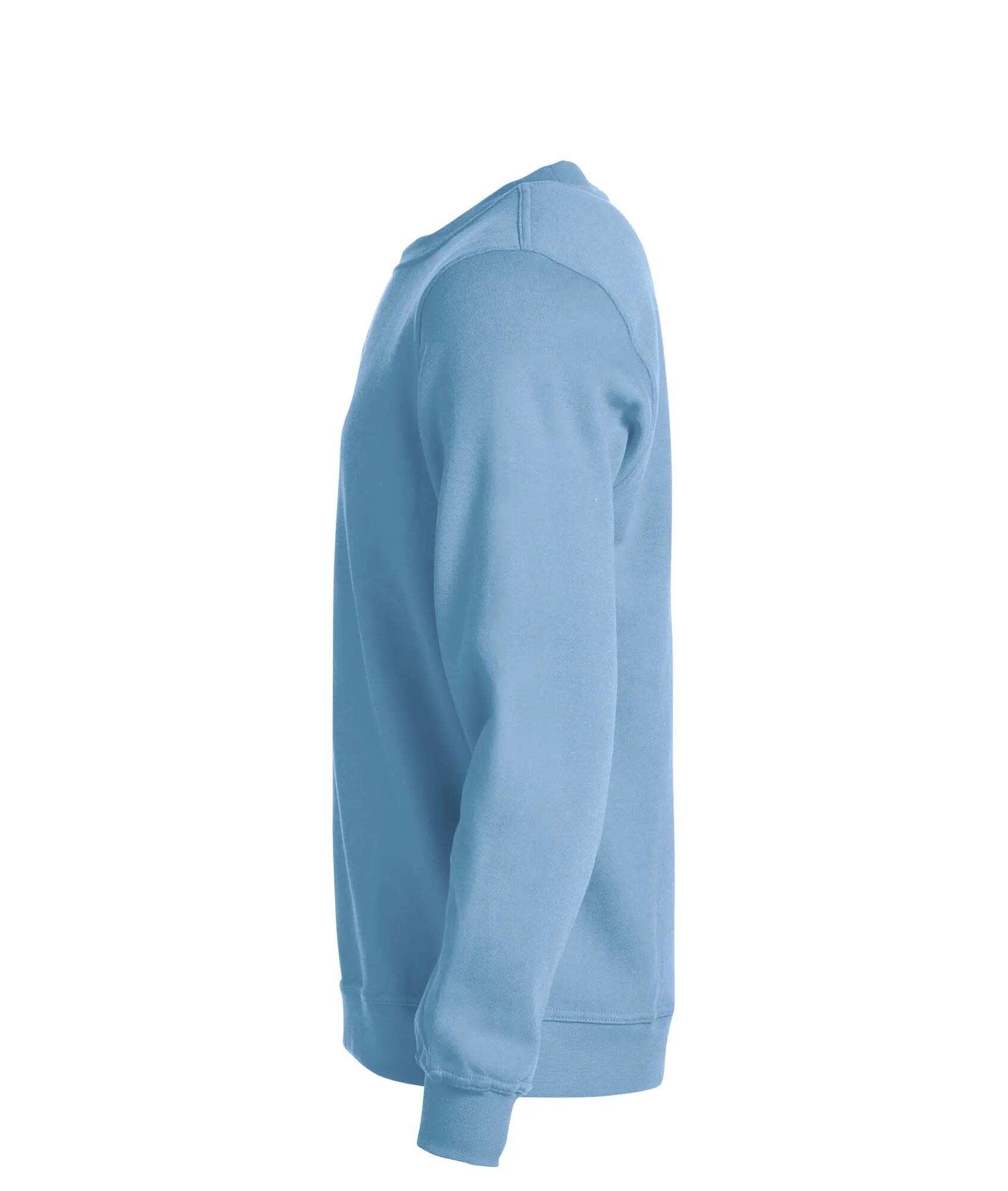 clique Basic Roundneck blu jasny unisex – miękki i odporny – light blue 3/4