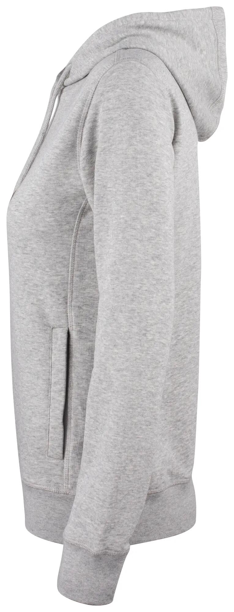 clique Premium OC Hoody Women – algodão orgânico e poliéster reciclado – grey 3/4