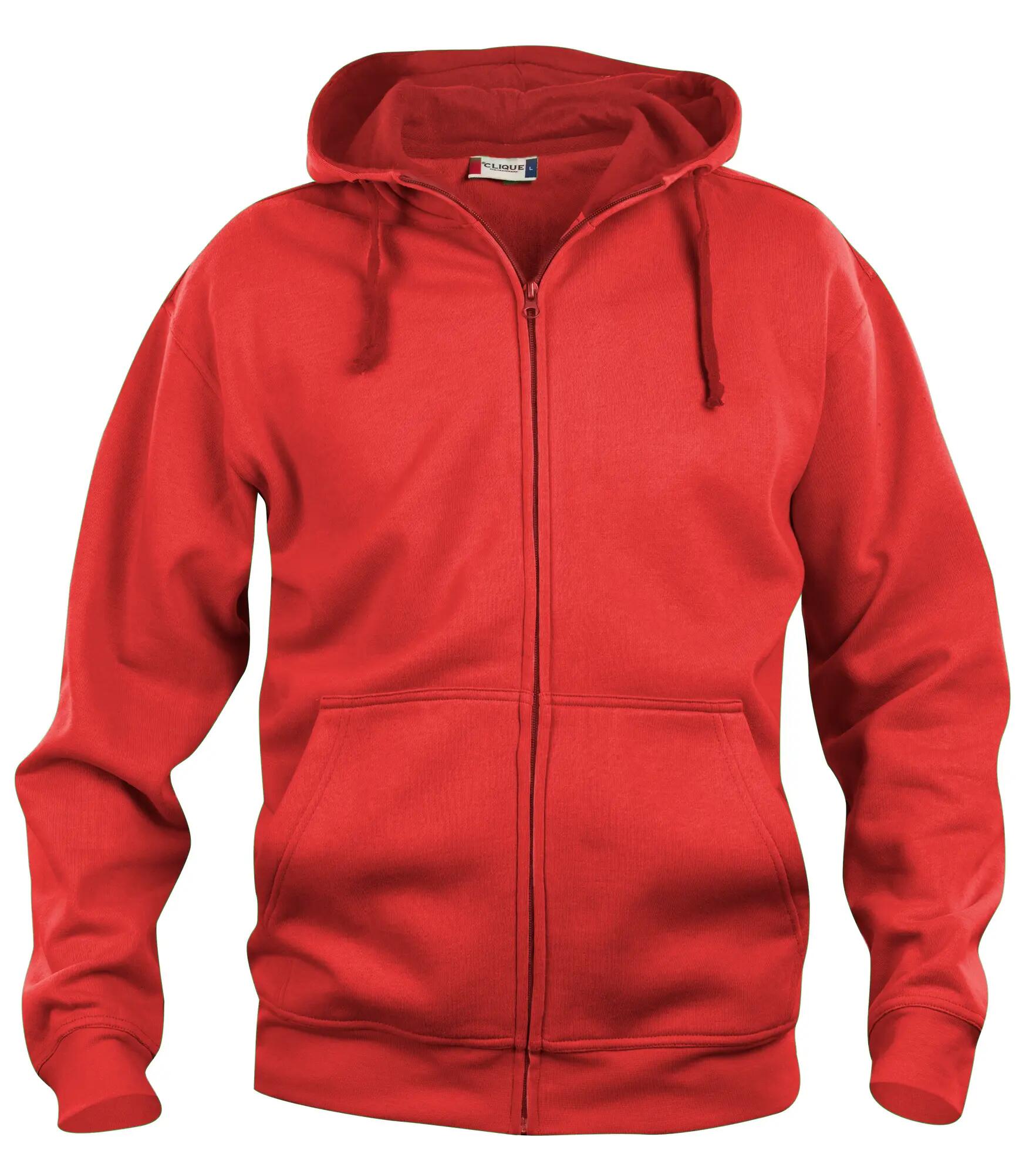 clique Basic Hoody Full Zip - Sweat com capuz e fecho completo – red 5/5