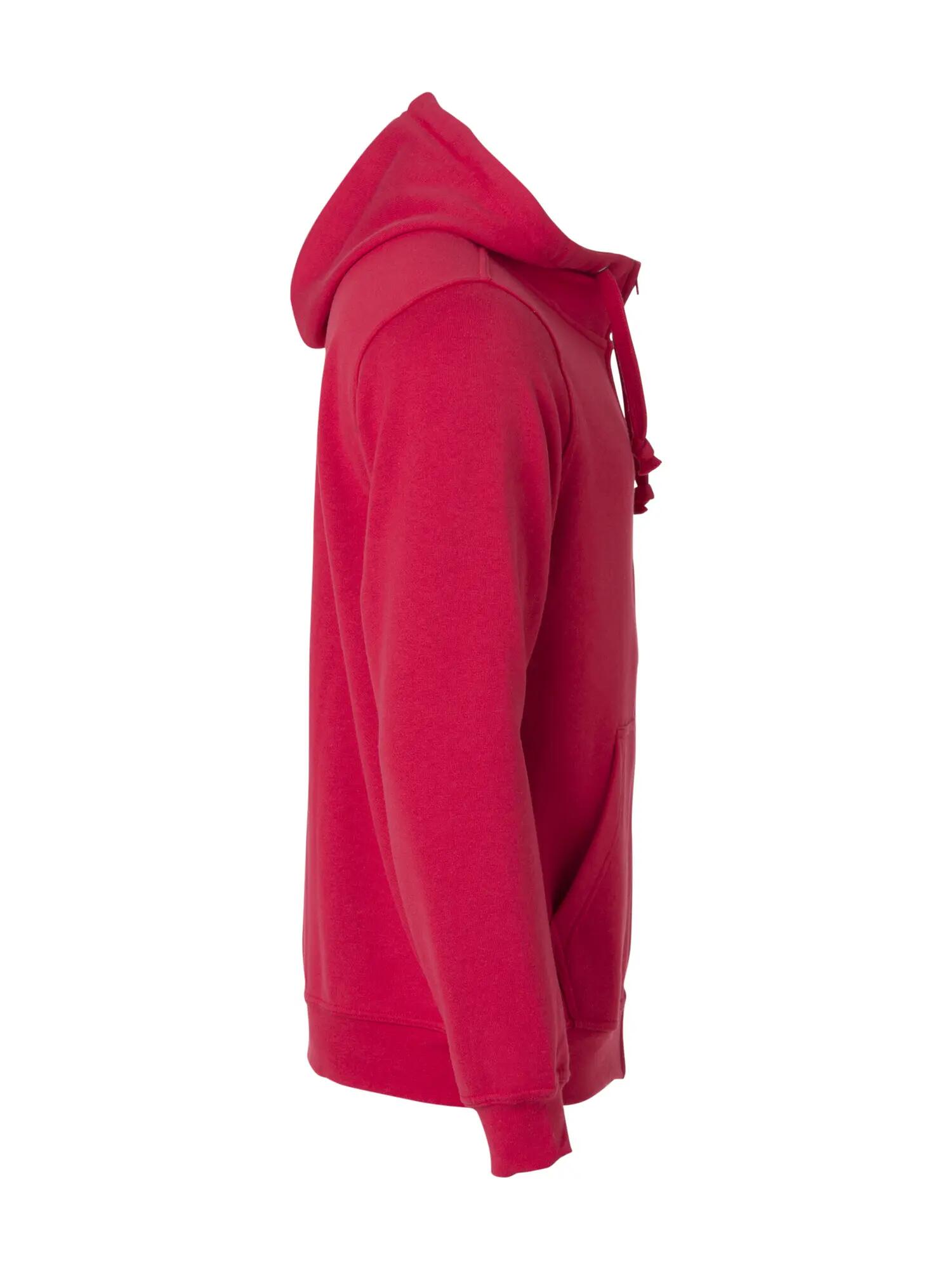 clique Basic Hoody Full Zip - Sweat com capuz e fecho completo – red 4/5