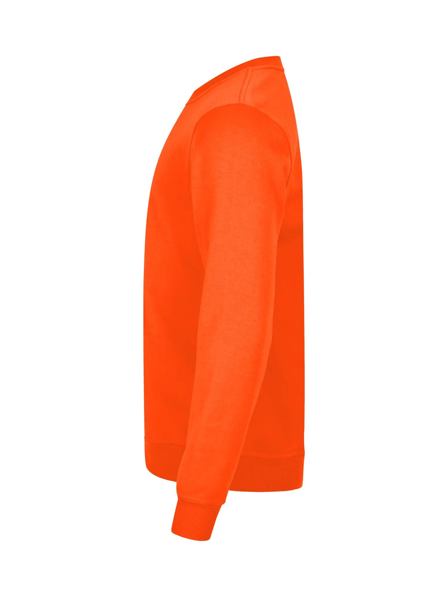 clique Basic Roundneck sweatshirt unissexo decote redondo — laranja 3/4