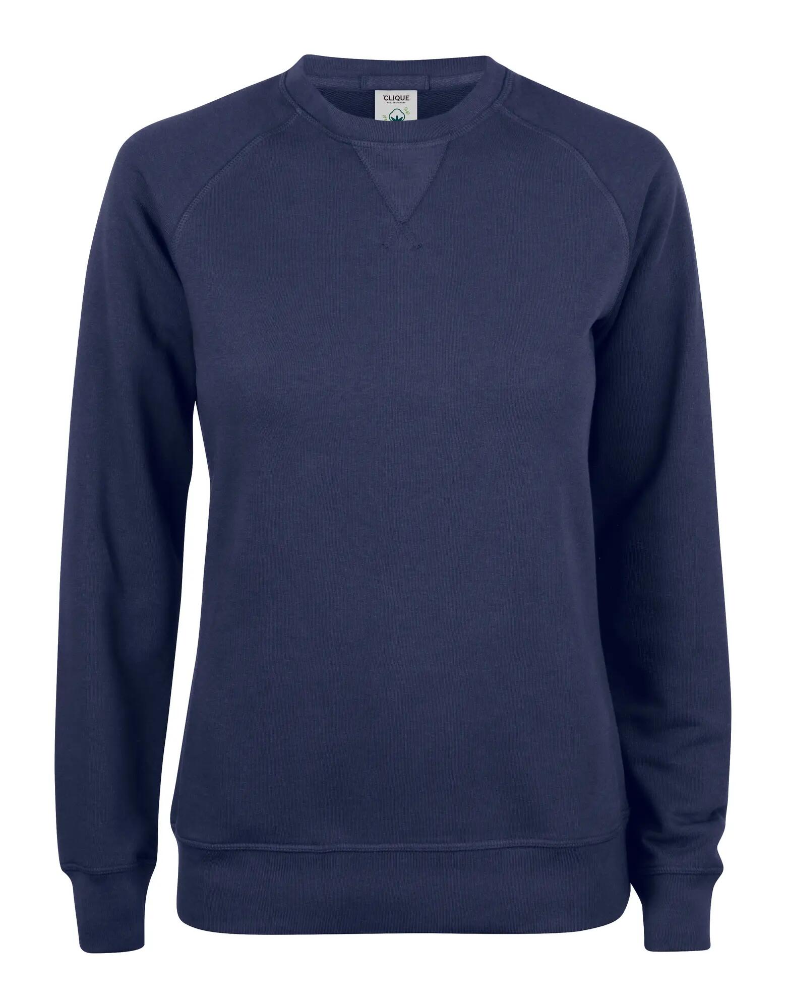 clique Premium OC Roundneck Women sweatshirt gola redonda em algodão orgânico – 1/4