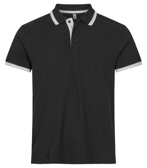 clique Polo Austin 100% bawełna – kołnierz i mankiety w paski kontrastowe,