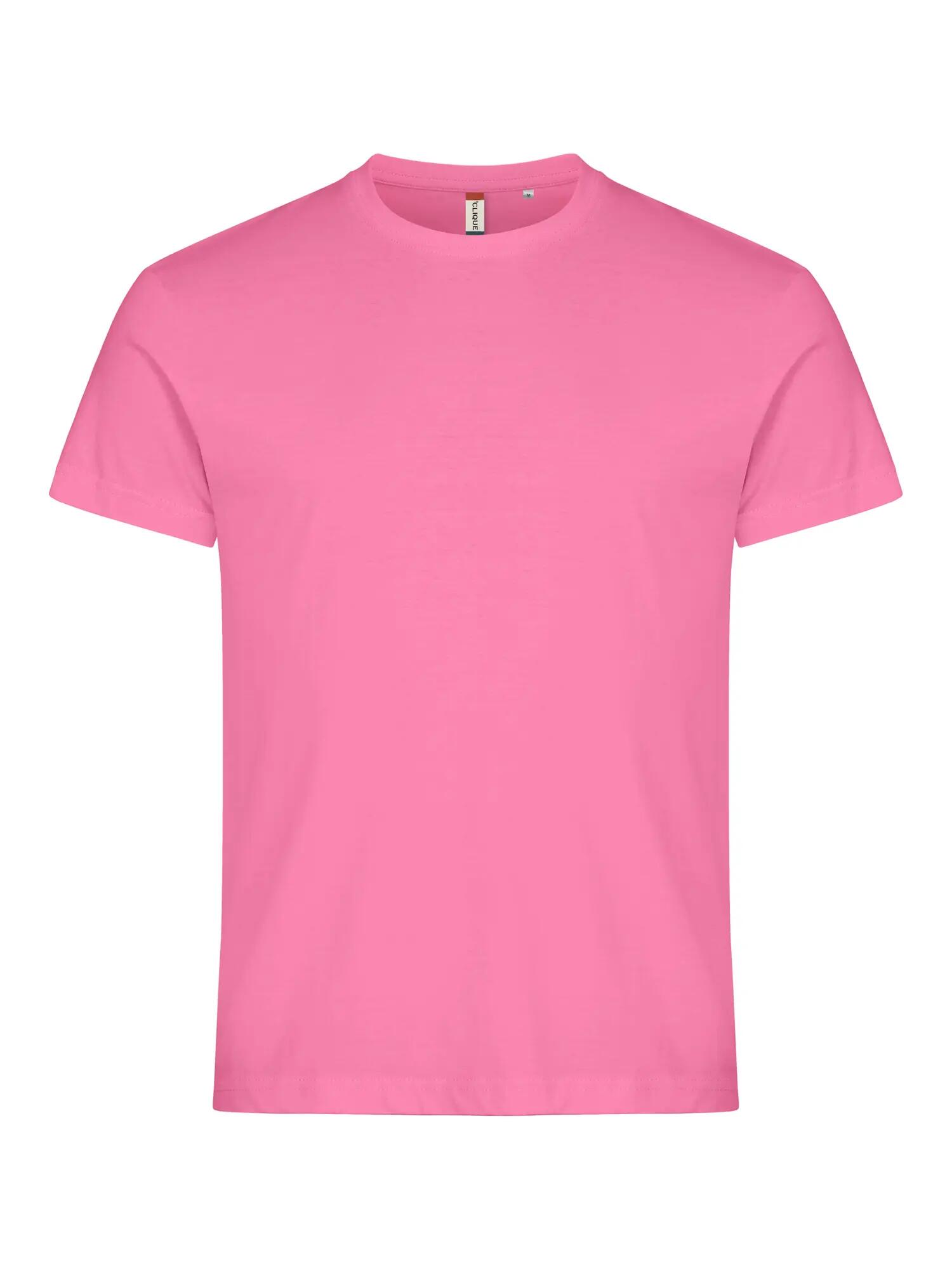 clique Basic-T Koszulka męska - dopasowany krój, bawełna – bright pink 1/5