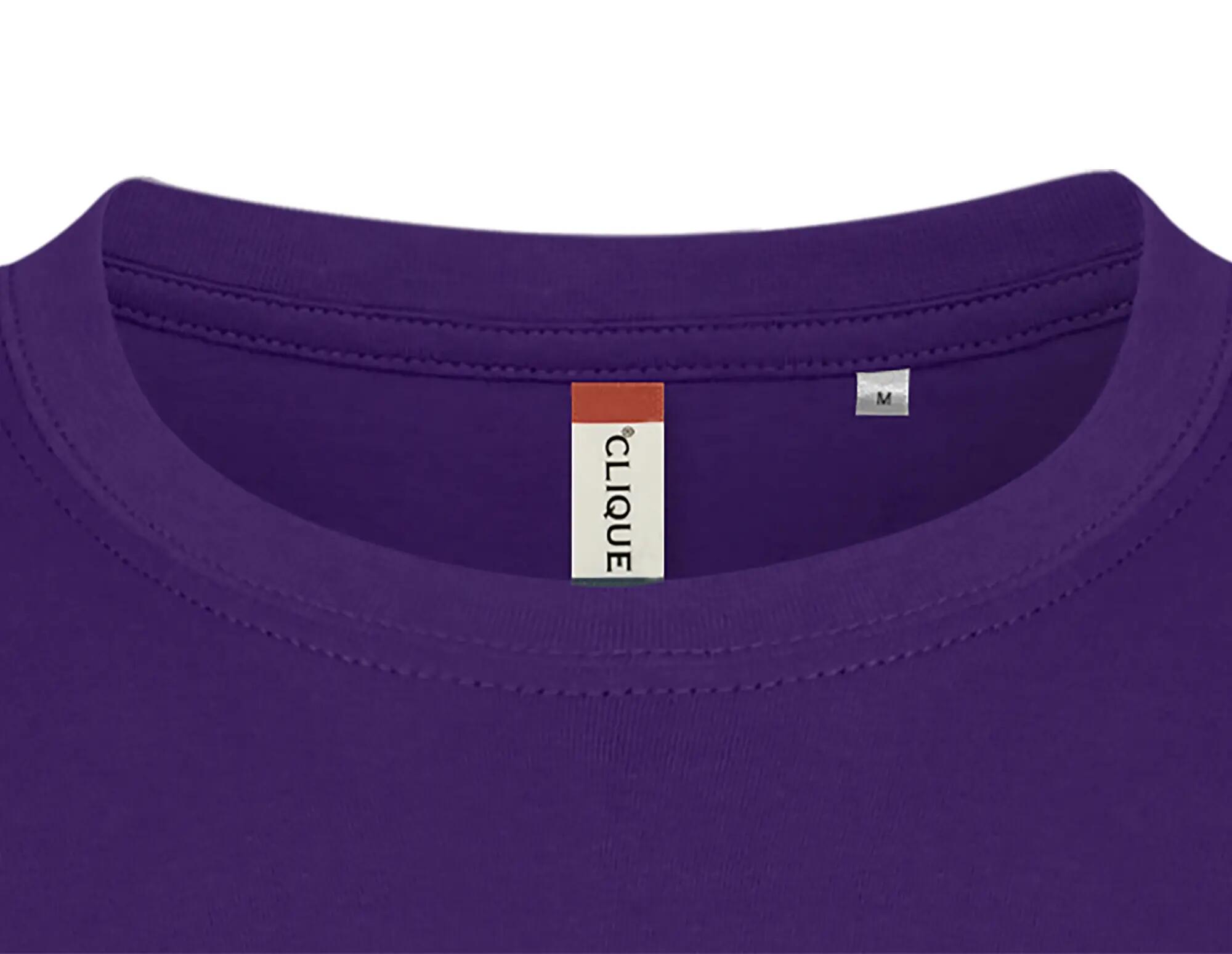 clique Basic-T — męski T-shirt bawełniany, dopasowany krój – bright lilac 5/5