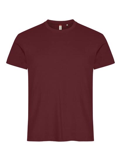 clique Basic-T Herren T-Shirt Slim Fit aus Baumwolle - Burgundy