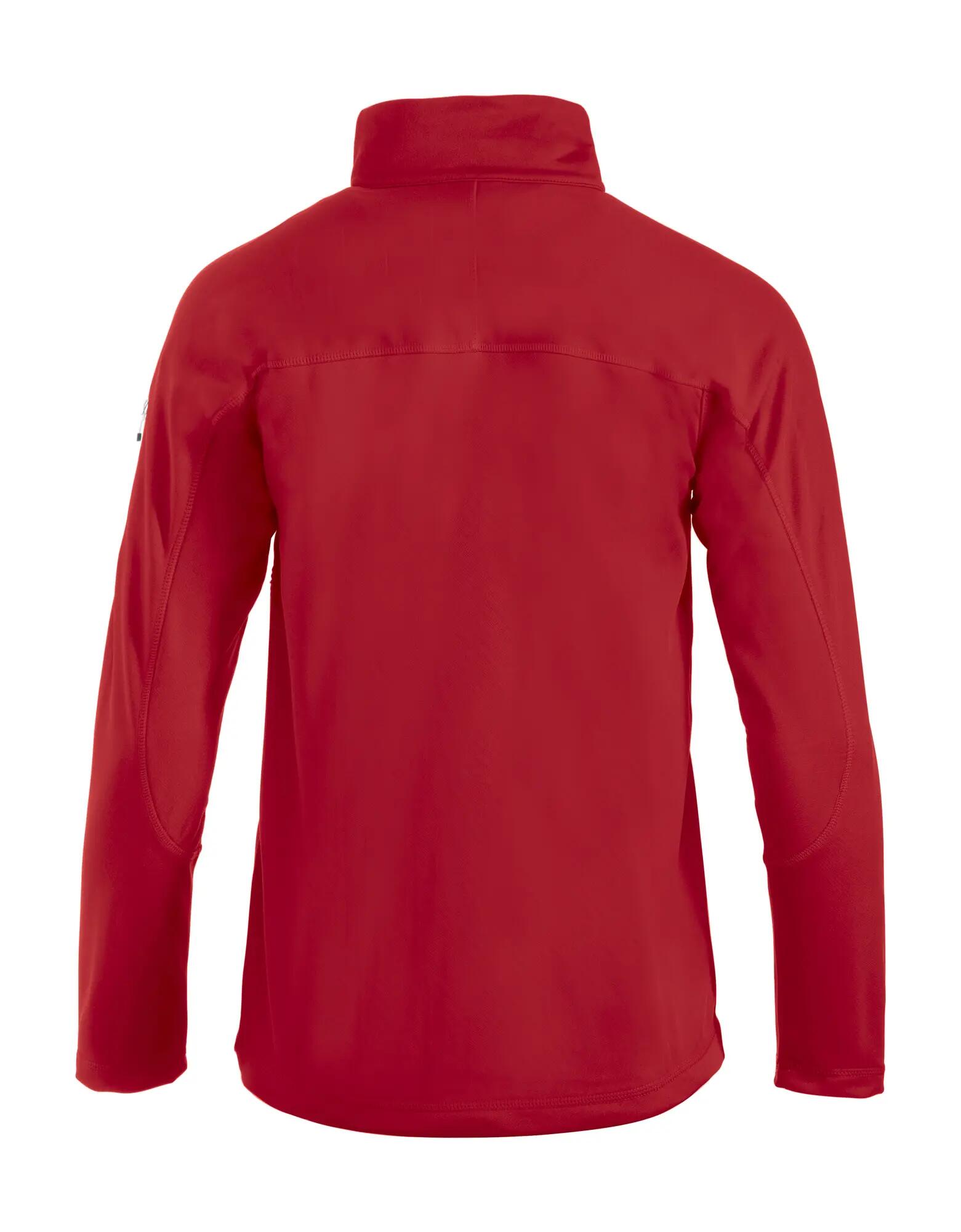 clique Ducan Casaco unisexo com fecho, interior escovado, vermelho – red 3/4