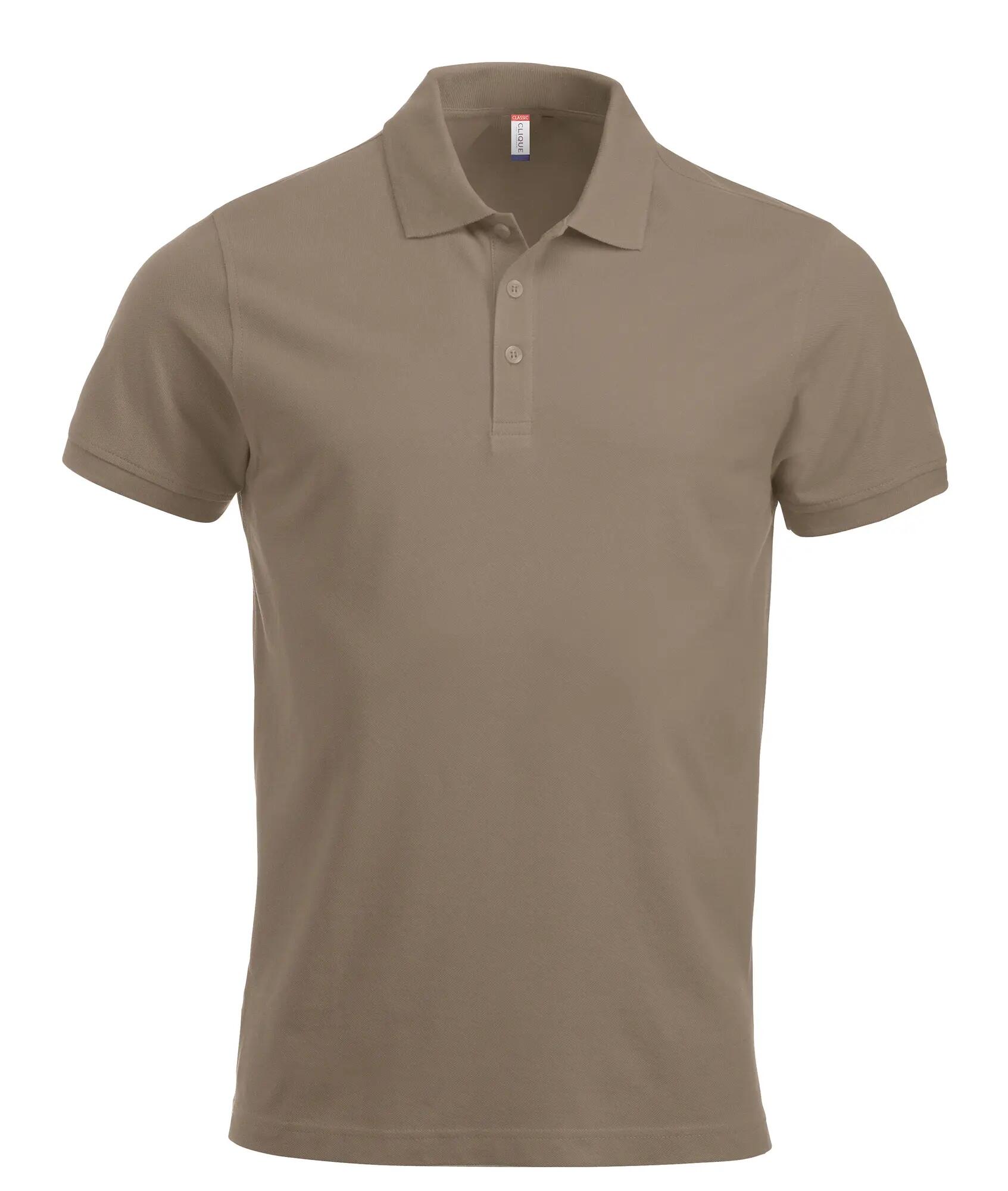 clique Classic Lincoln S/S herenpolo — moderne pasvorm, 100% katoen – caffe 1/4
