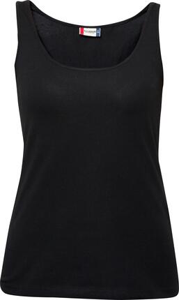 clique Carolina Débardeur femme coton stretch – coupe légèrement longue – black