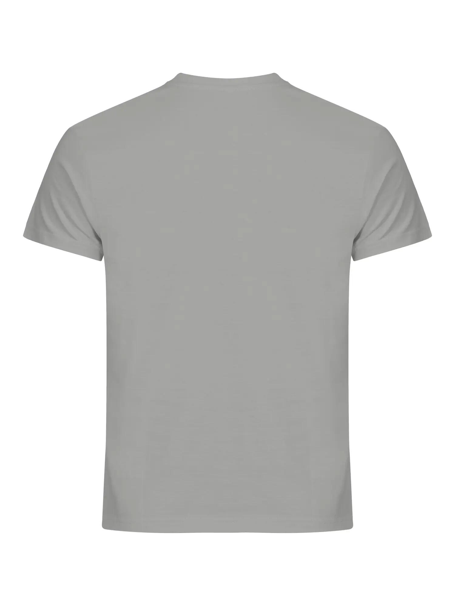 clique Basic-T T-Shirt Herren — engere Passform, 1x1 Rippkragen – silver 4/5