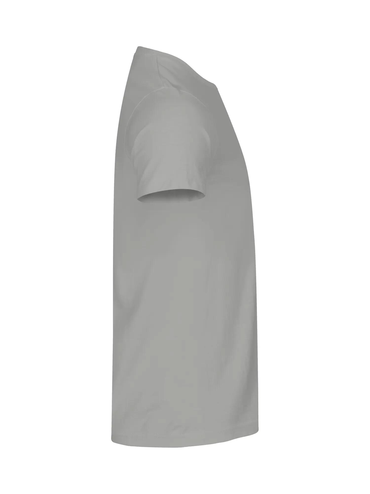clique Basic-T T-Shirt Herren — engere Passform, 1x1 Rippkragen – silver 3/5