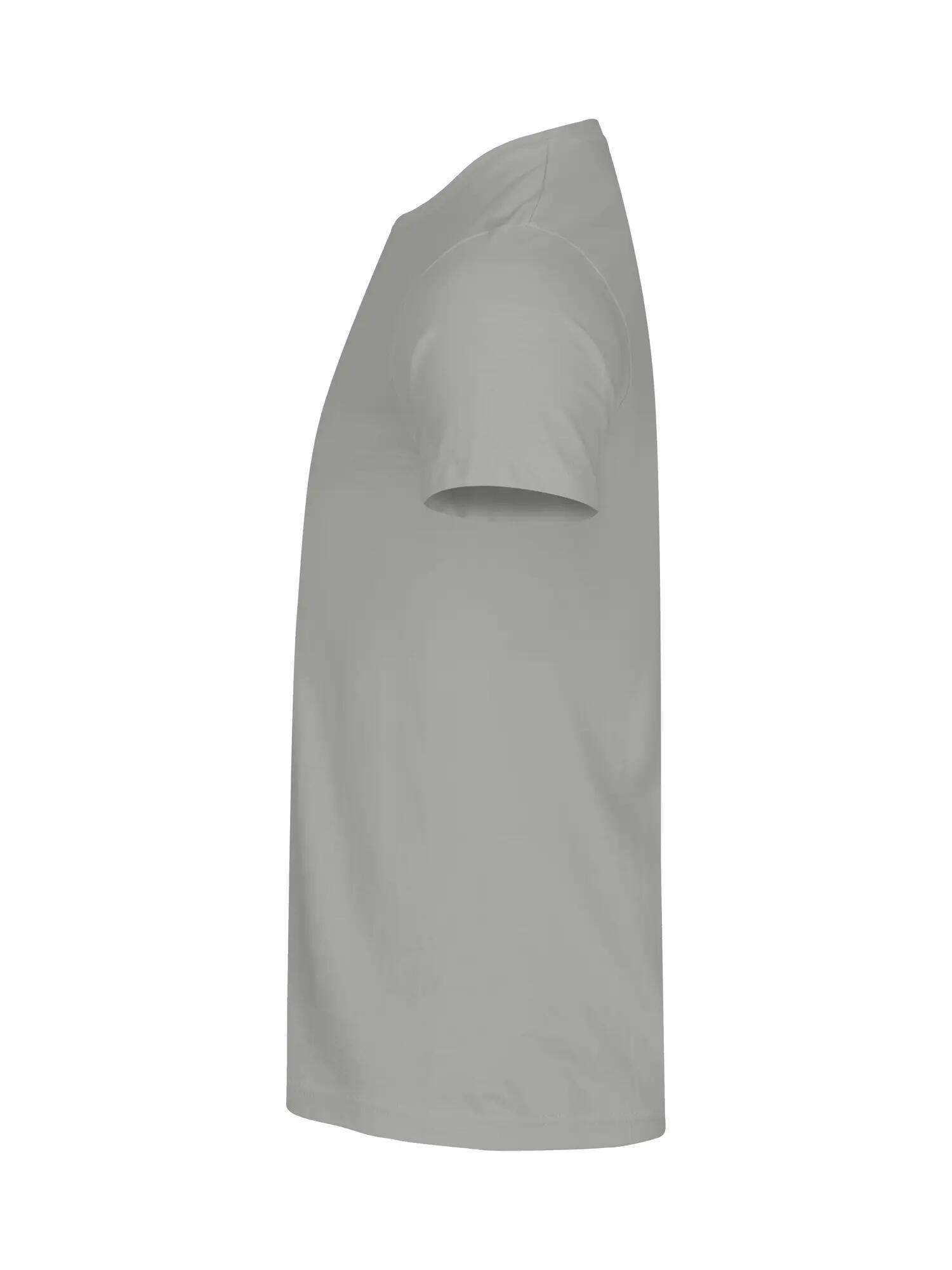 clique Basic-T T-Shirt Herren — engere Passform, 1x1 Rippkragen – silver 2/5