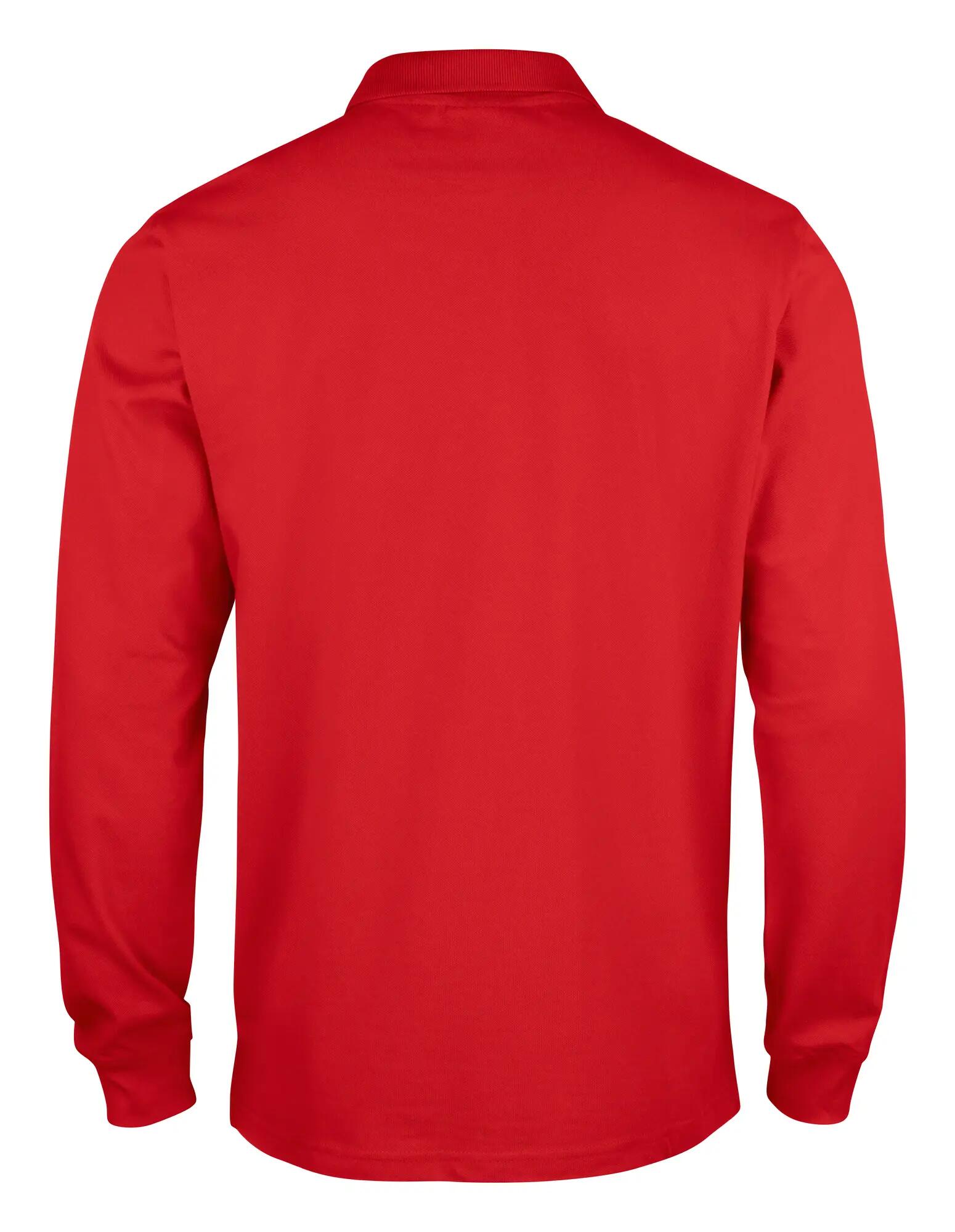 clique Junior lange mouwen polo van katoen - Perfecte pasvorm – red 2/4