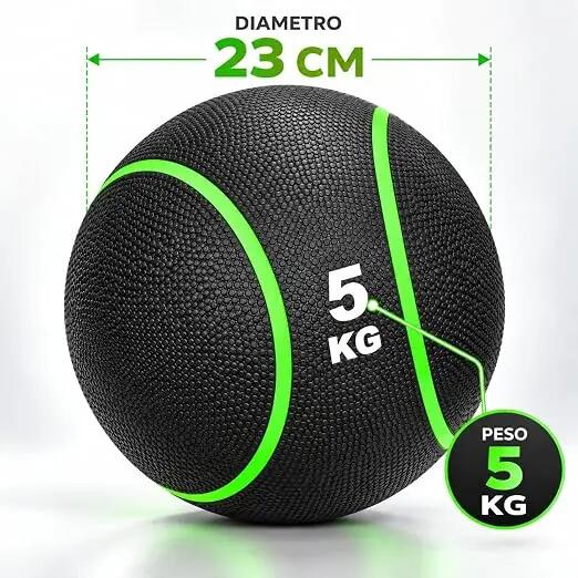 [Palla Medica Pro 1-5 kg] Medicine Ball in Gomma Vergine per Functional Training 2/9