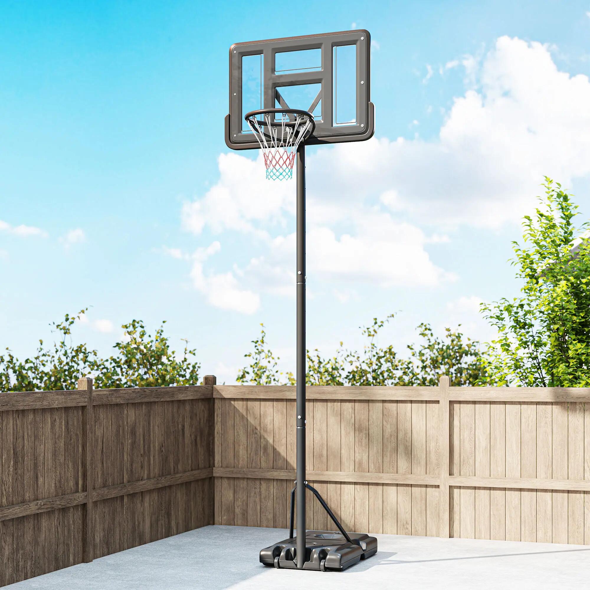Canasta de Baloncesto para mates HOMCOM con soporte ajustable de 220-295 cm 5/8