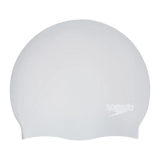 Bonnet De Bain Pour Cheveux Longs En Silicone Adulte (Argenté / Blanc)