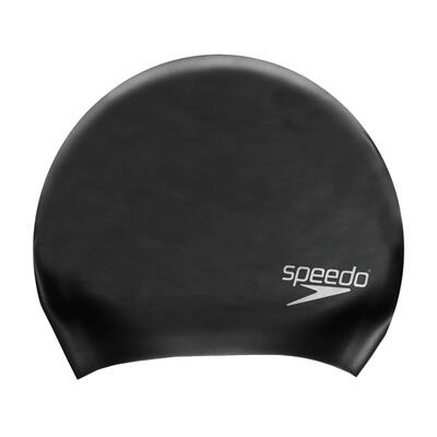 Unisex zwemcap lang haar volwassenen (zilver/wit)