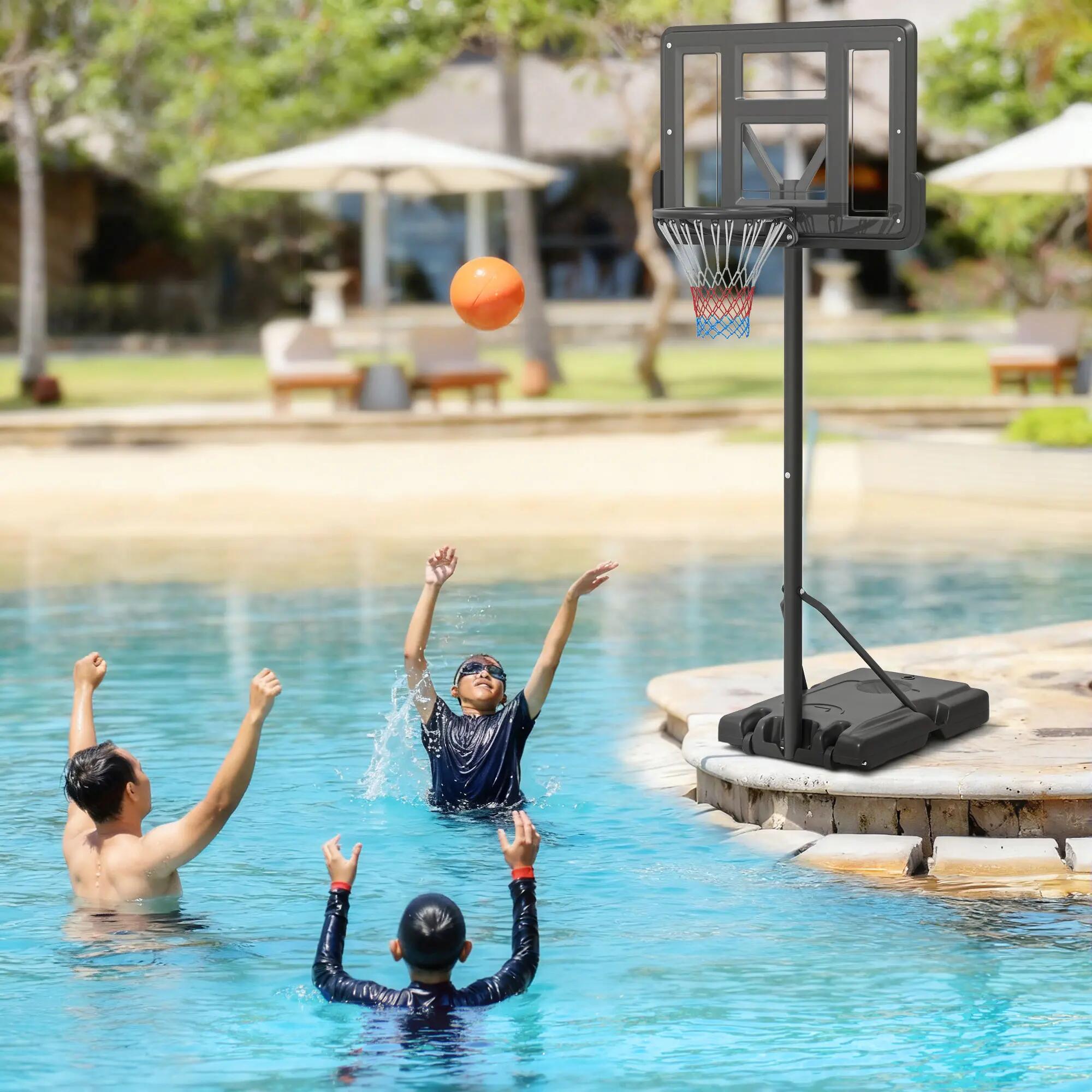 Canasta de Baloncesto para mates HOMCOM con soporte ajustable de 220-295 cm 4/8