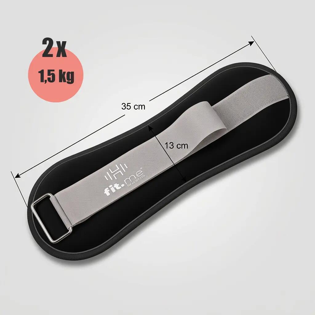 Neoprenowe obciążniki ciężarki na kostki nadgarstki ręce nogi 2 x 1,5 kg 2/7