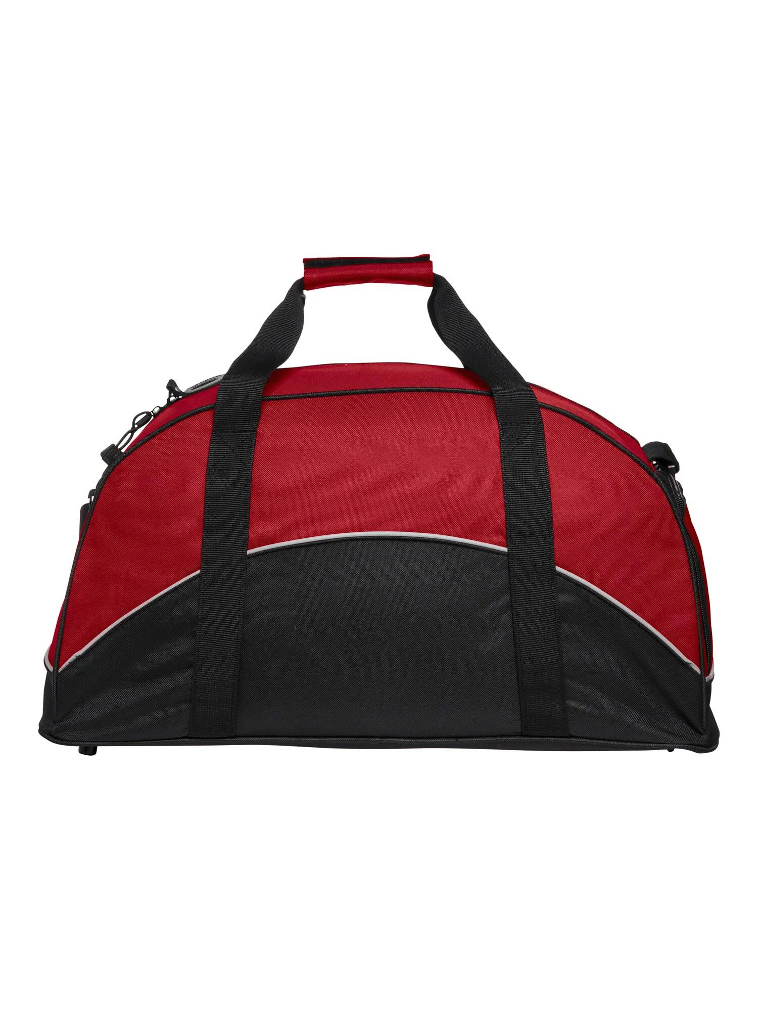 clique Sportbag czerwona z poliestru 600D z kieszenią na buty – red 3/5
