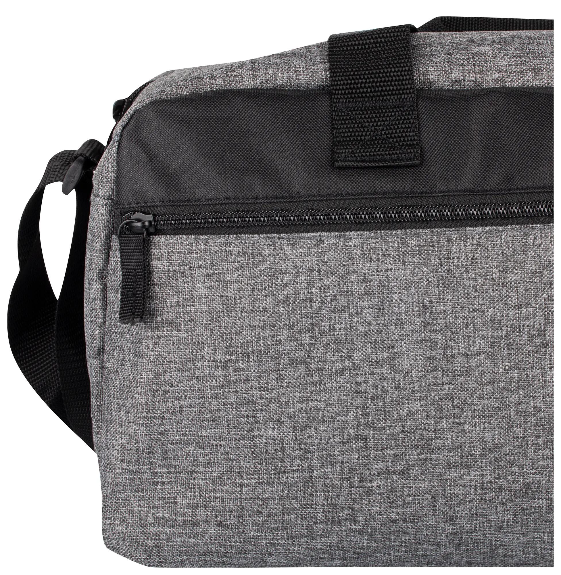 clique Melange Travel Bag weekendtas van 600D polyester – grey melange 4/6