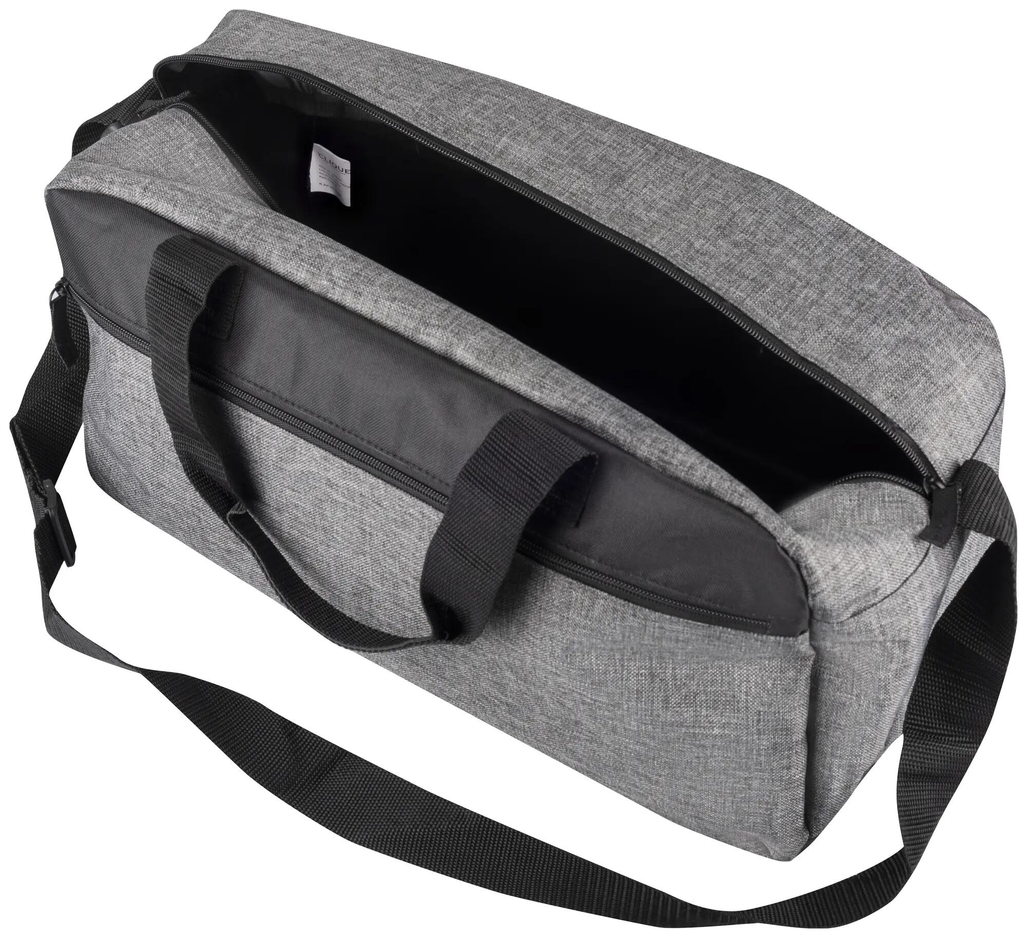 clique Melange Travel Bag weekendtas van 600D polyester – grey melange 3/6