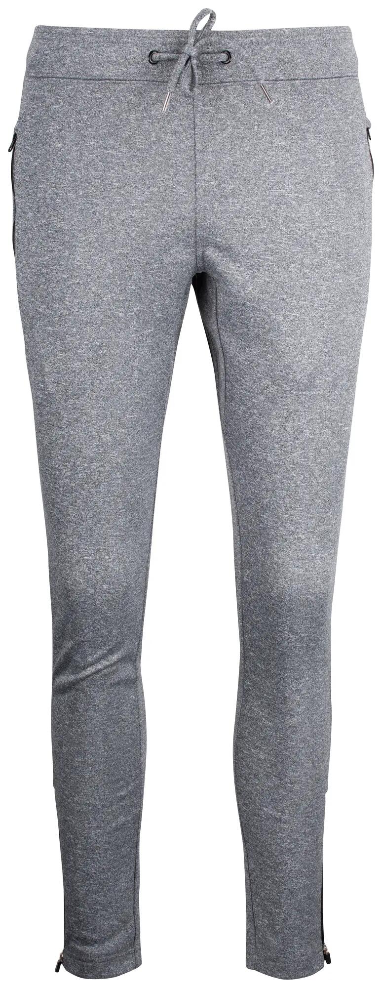 clique calça Odessa unisexo em poliéster com cintura elástica – grey melange 1/4