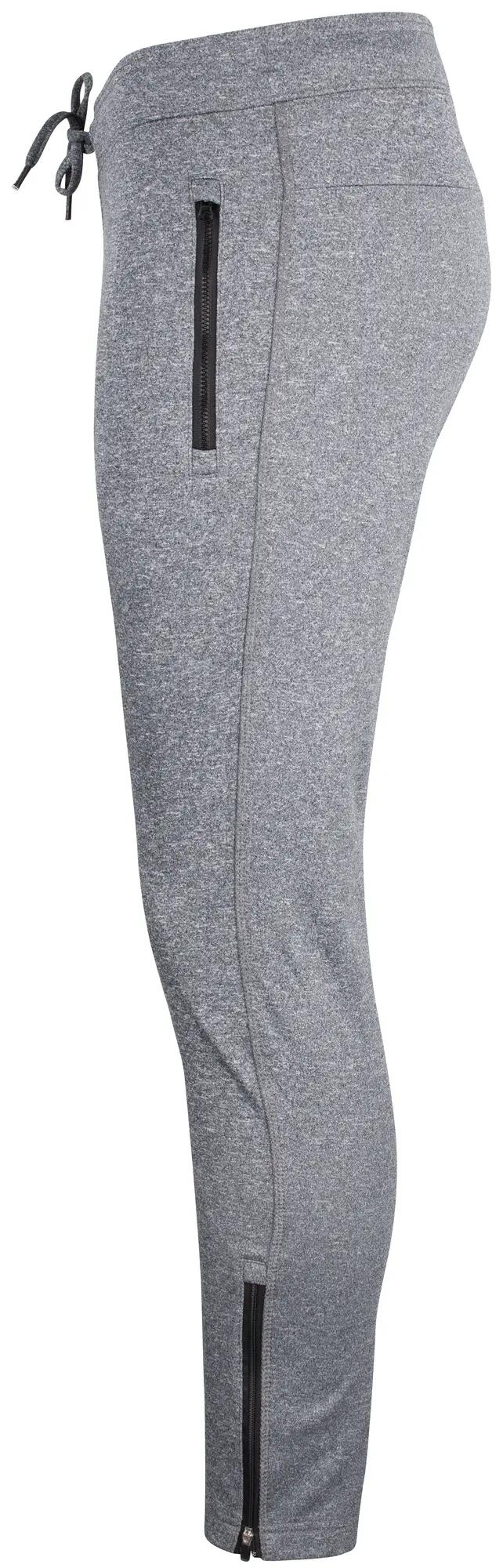 clique calça Odessa unisexo em poliéster com cintura elástica – grey melange 3/4