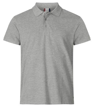 clique Heavy Premium Polo en coton peigné — gris chiné, 3XL – grey melange
