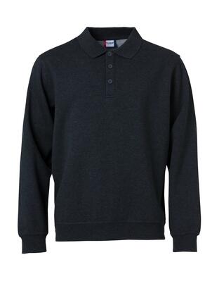 Clique basic polo sweater 65% polyester 35% katoen – anthracite melange