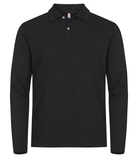 clique Stretch Premium Polo L/S – Polo manches longues extensible en coton –