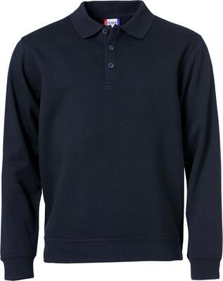 Clique basic polo sweater zacht, wasbestendig materiaal – dark navy