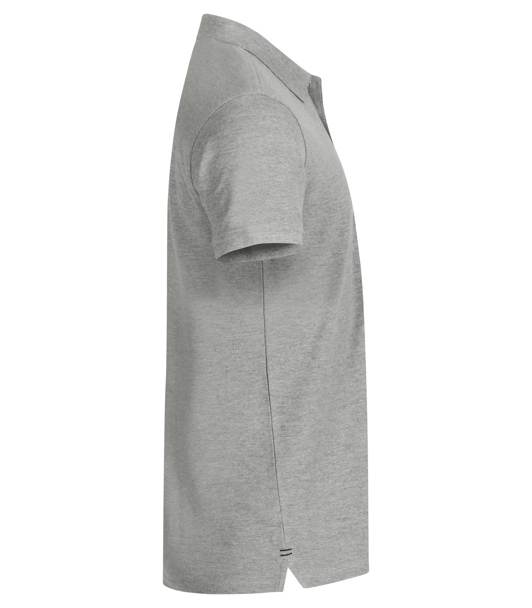 clique Heavy Premium Polo em algodão penteado – grey melange 4/4