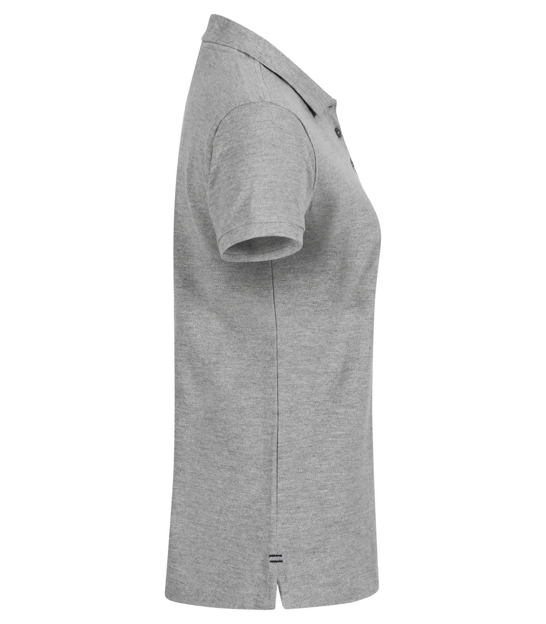 clique Heavy Premium Polo Women – polo pesado em algodão penteado – grey melange 4/4