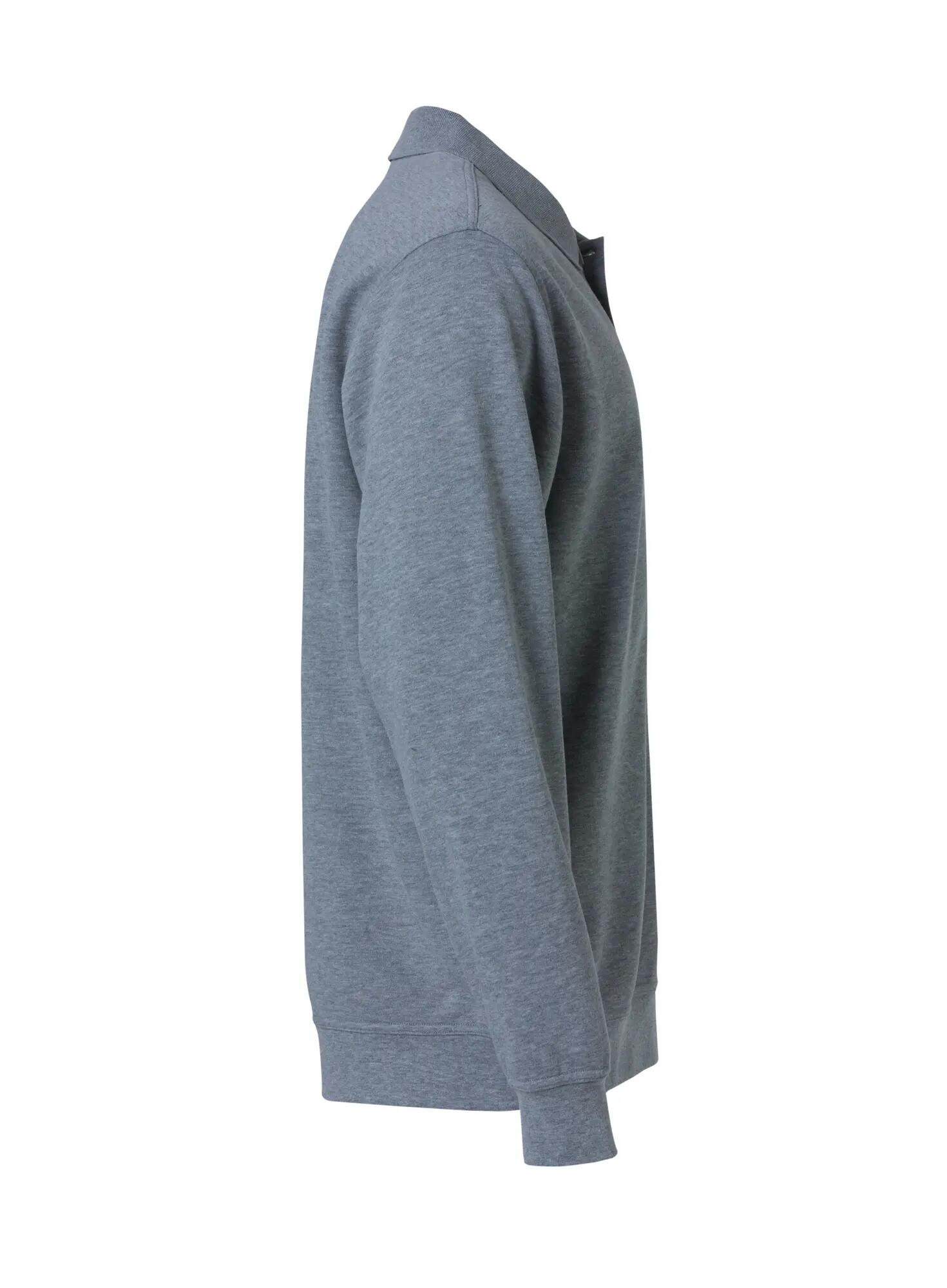 clique Basic Polo Sweater in anti-Pilling-Gewebe – grey melange 4/4