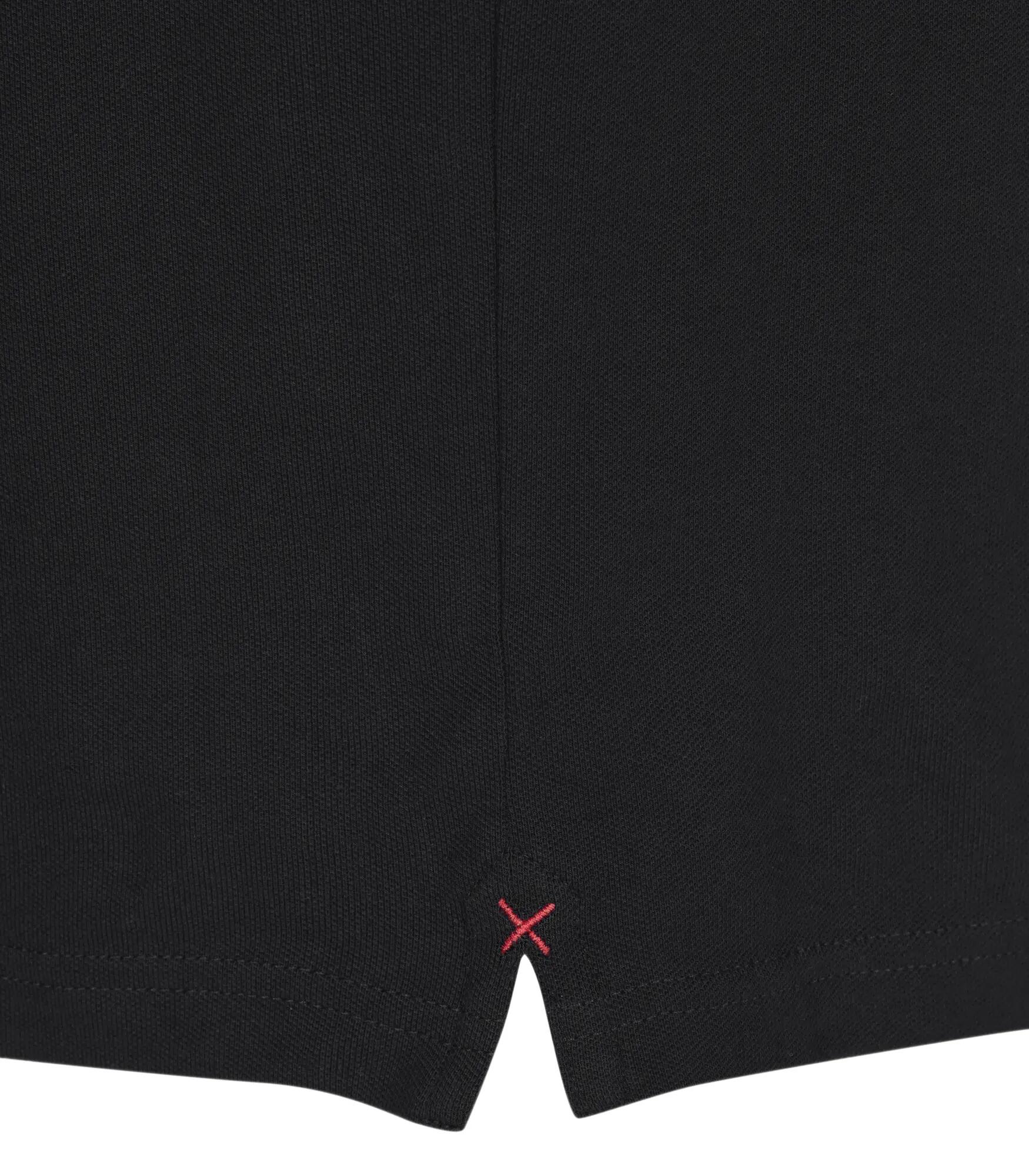 clique Stretch Premium Polo manga longa – tecido elástico, preto – Black 5/5