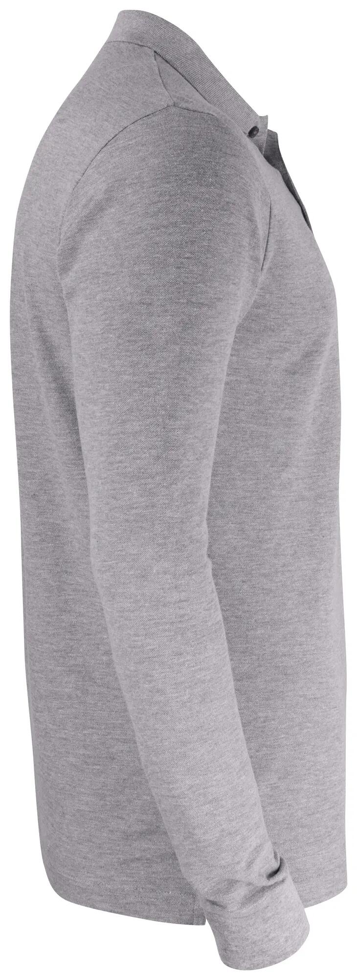 clique Polo Basic Pocket manga comprida em algodão – grey melange 4/4