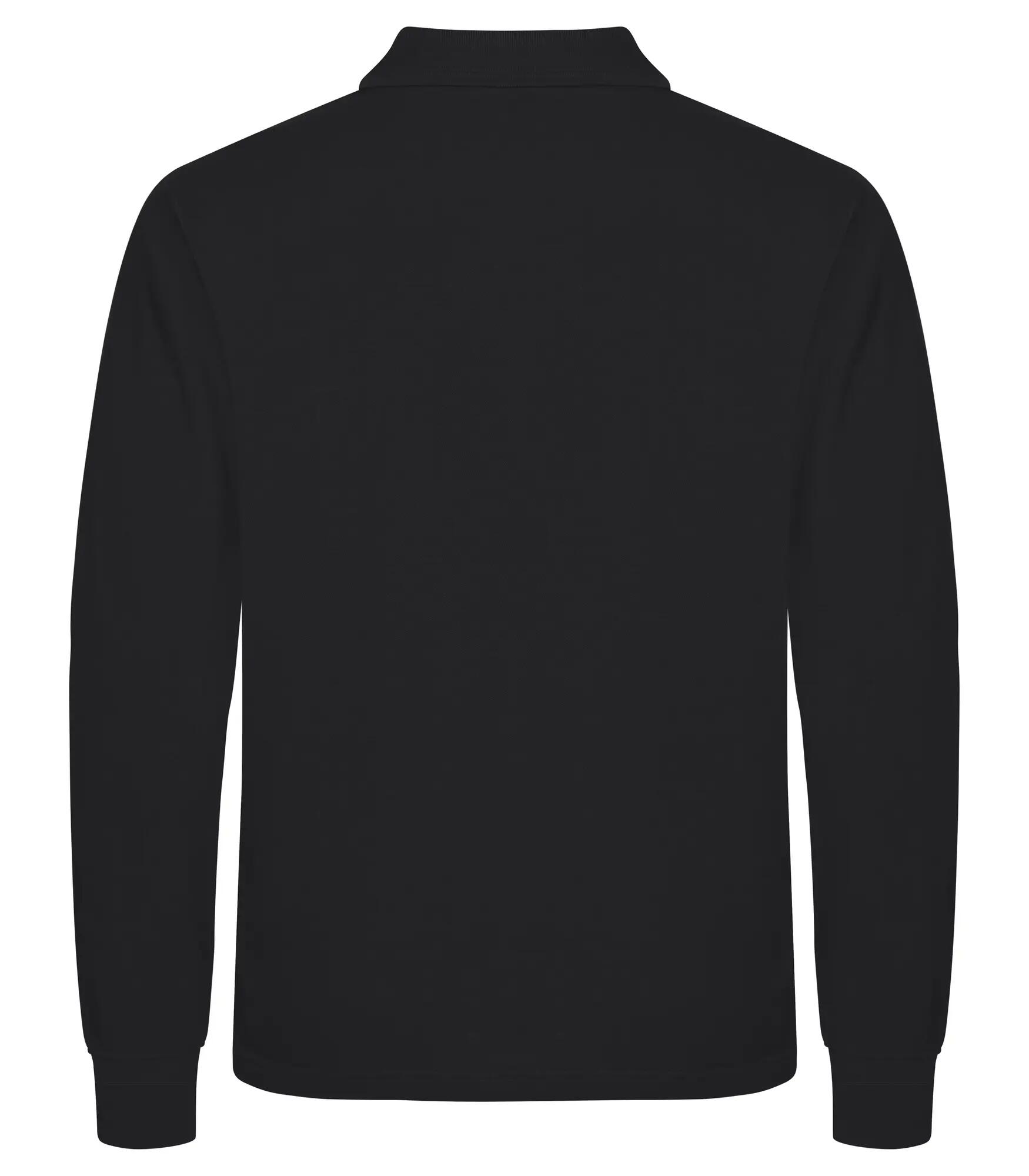 clique Polo Manhattan L/S uomo – manica lunga con righe jacquard – Black 4/4